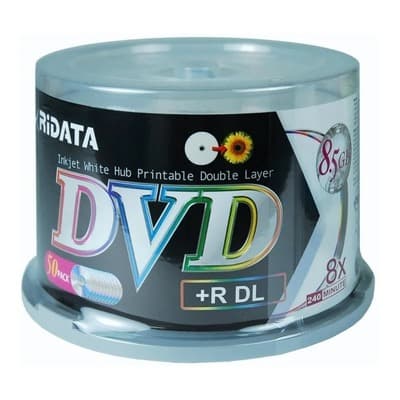 10 Dvd+r Dl 8.5gb 8x Printable Ridata Dual Layer Id: Ritek