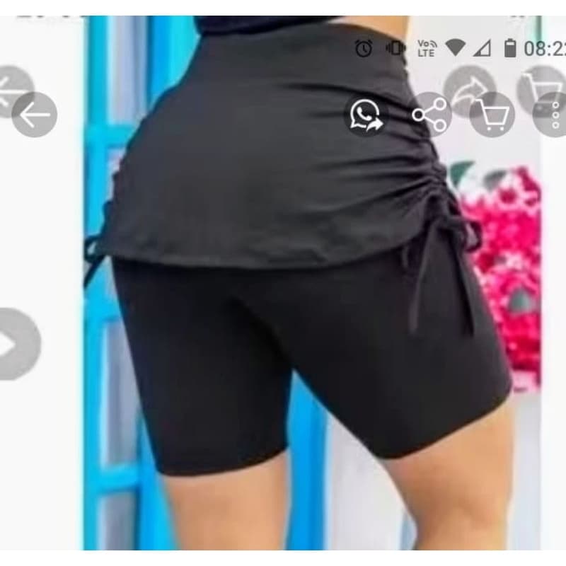 shorts saia tiras fitines confortável nada de transparência ótima pro dia dia