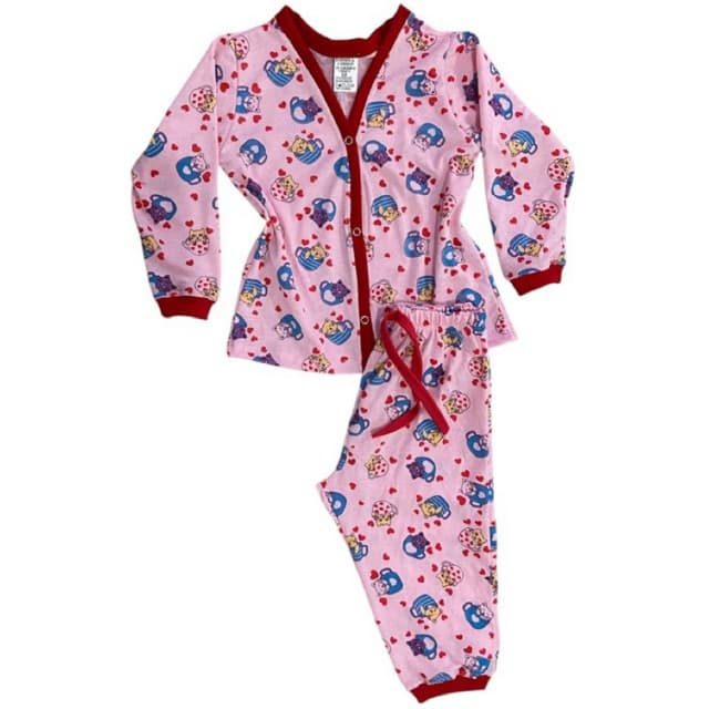 pijama americano infantil menina blogueirinha botoes