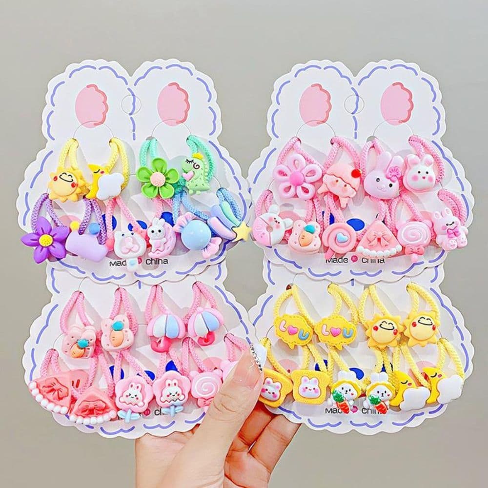 kit 30 amarrador de cabelo Xuxinha Rabico infantil Presente de dia das crianças/cartela coelho