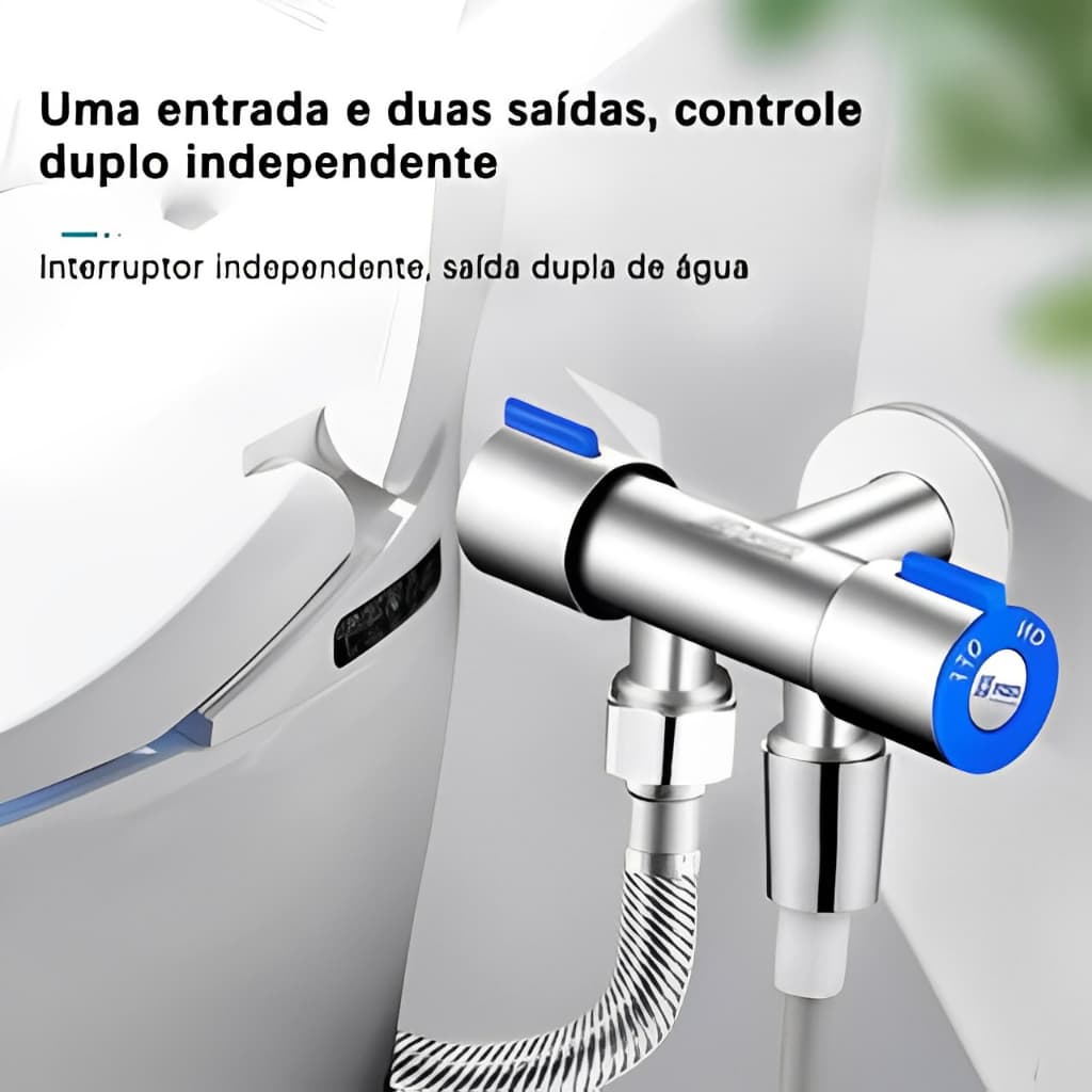 KIT Ducha Higiênica Chuveirinho Registro  Com válvula dupla ou Válvula Simples Em Material aço inoxidável KGOLD