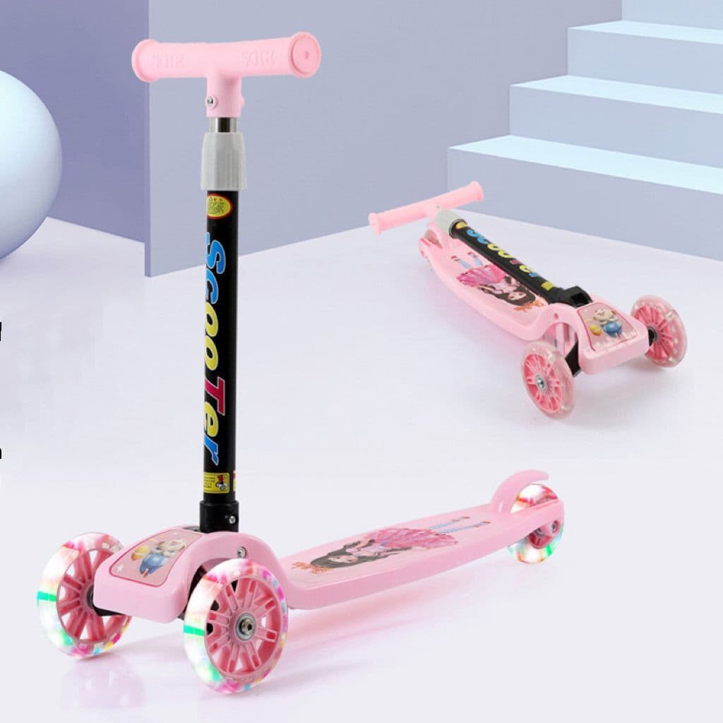 Patinete Infantil 3 Rodas De Led Dobrável Scooter Crianças--1715