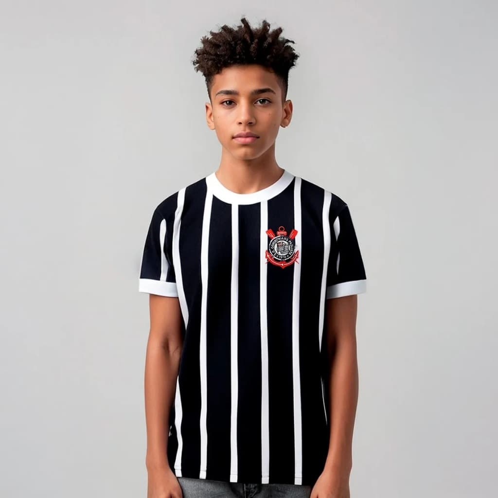 Camisa Retrô Corinthians Democracia 1982 Infantil Oficial