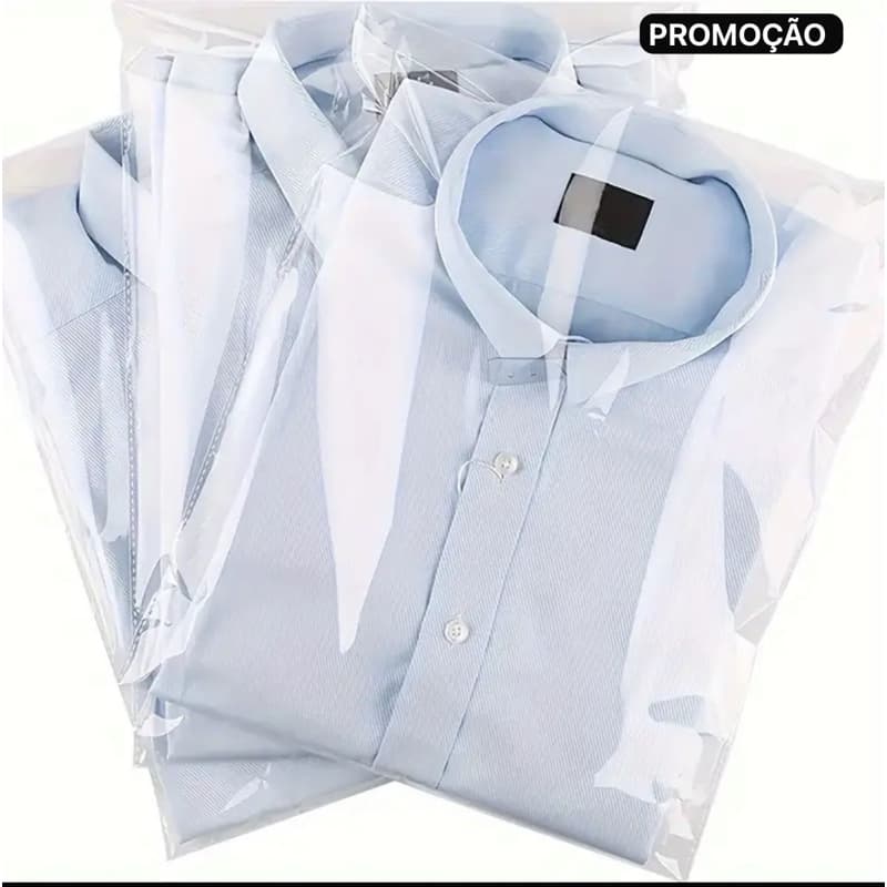 kit 100 sacos para embalar roupas Brás 25x35 plástico transparente pp