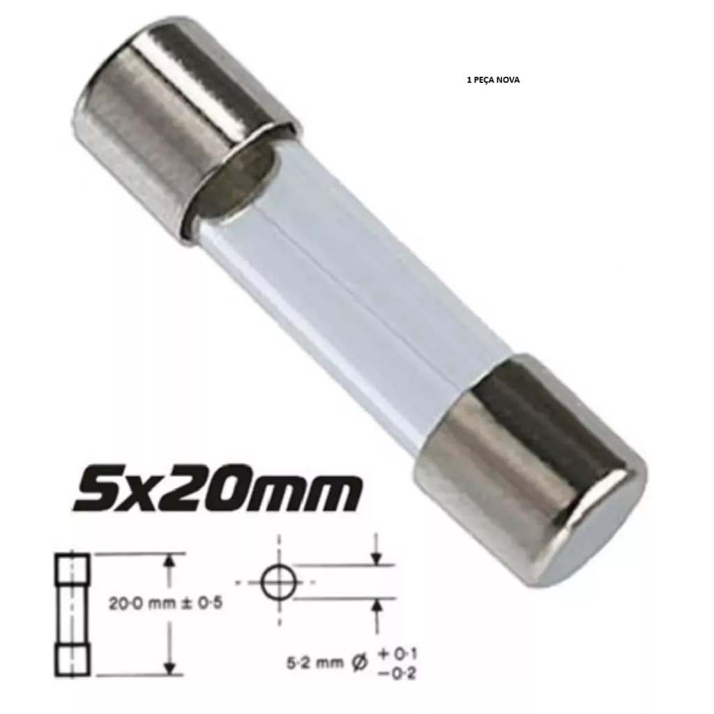 Fusível De Vidro 3A 5x20mm 250v