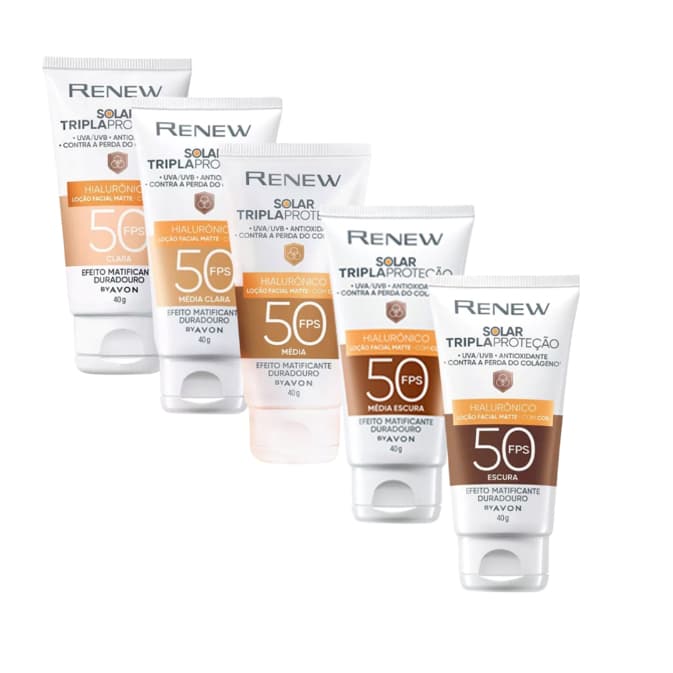 Protetor Solar Renew Com Cor FPS 50 Avon - 40g