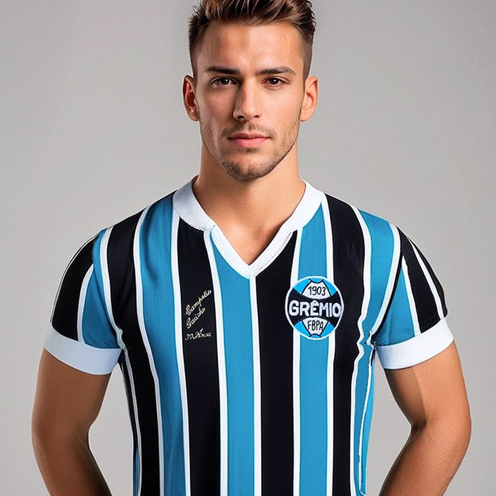 Camisa Retrô Grêmio 1977 Masculina Oficial