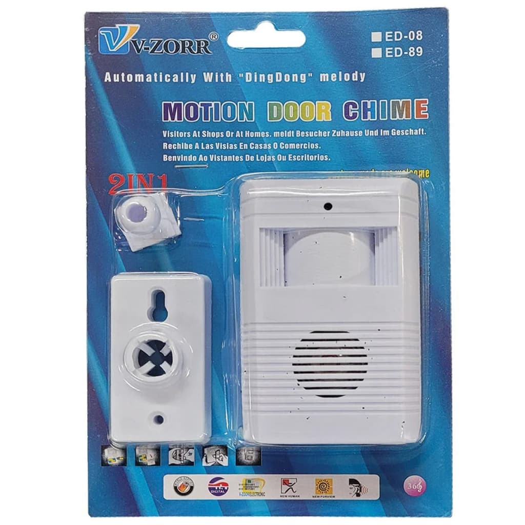 Sensor de Presença Sonoro Campainha Ding Dong