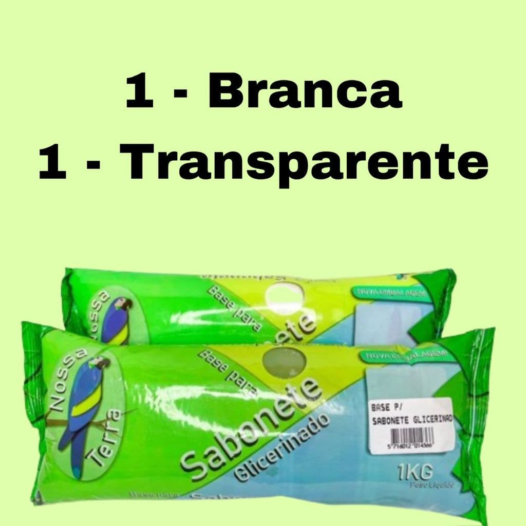 kit 2 bases para sabonete glicerinado Nossa Terra 1KG