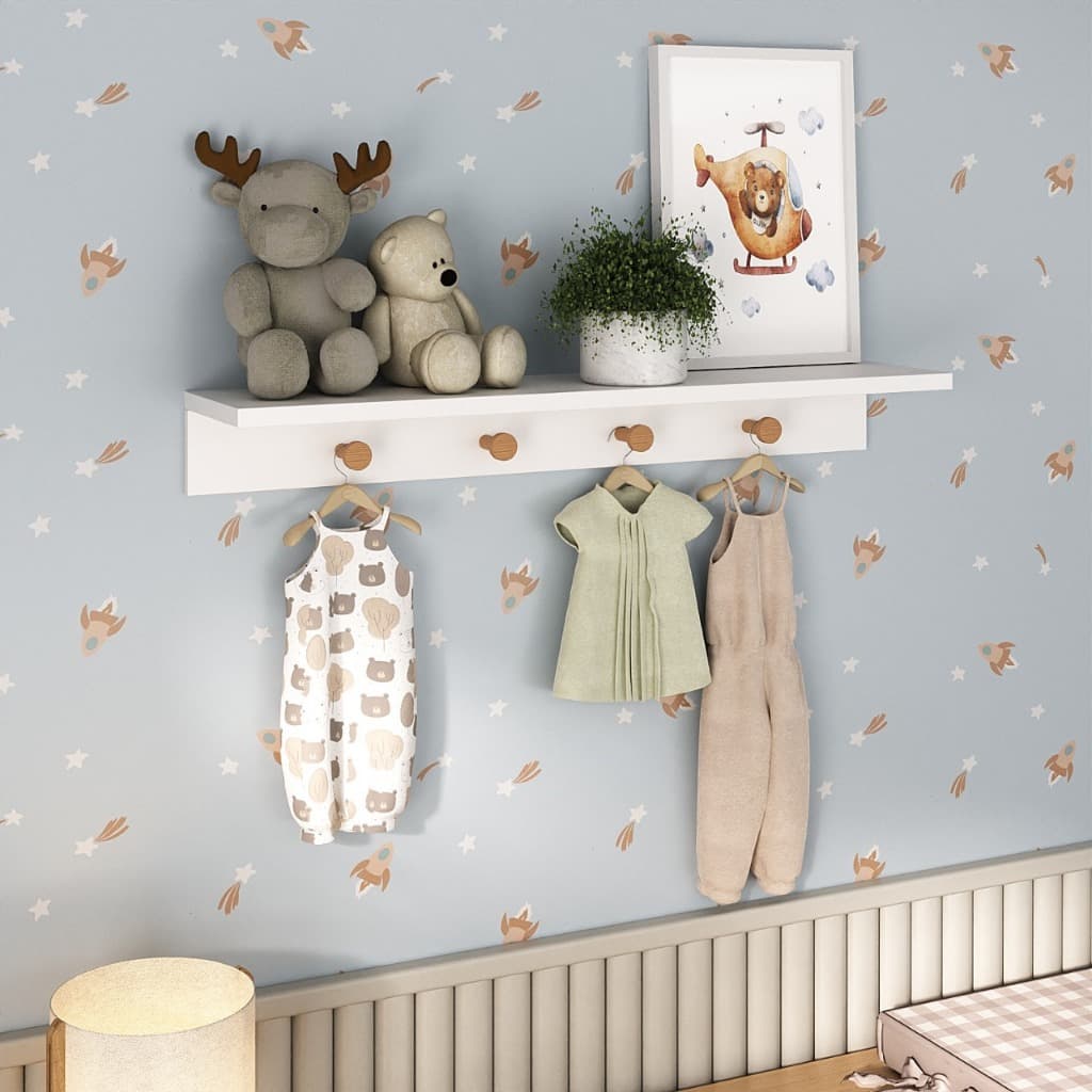 PRATELEIRA BIA BRANCO FOSCO/MADEIRA