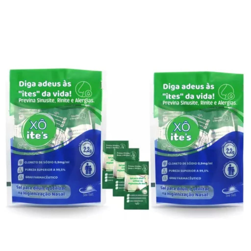 Solução Limpeza Nasal Soro Fisiológico Pó Xô Ites Kit C/ 180