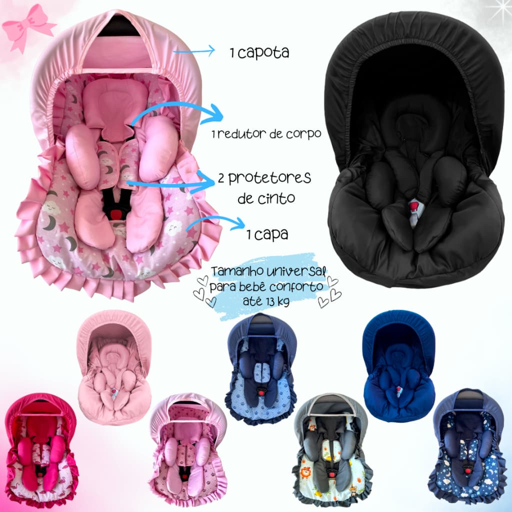 Kit Capa Bebê Conforto Completo Galzerano Cosco Burigotto Voyage Safety 1 st TUTTY BABY Maxi Cosi