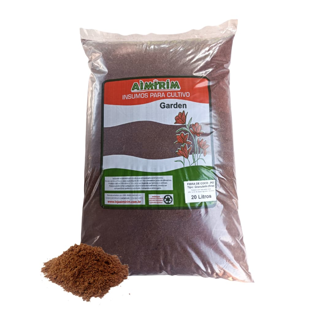 Fibra De Coco Granulado Fino 20 Litros Substrato Amafibra