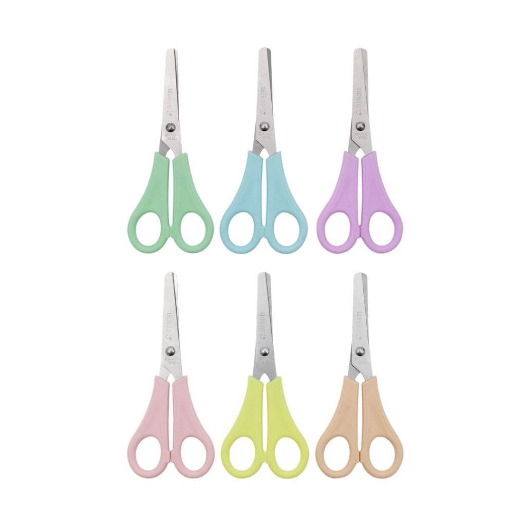 Tesoura Escolar 13cm Tom Pastel Colorida 6 Cores - Leo&Leo