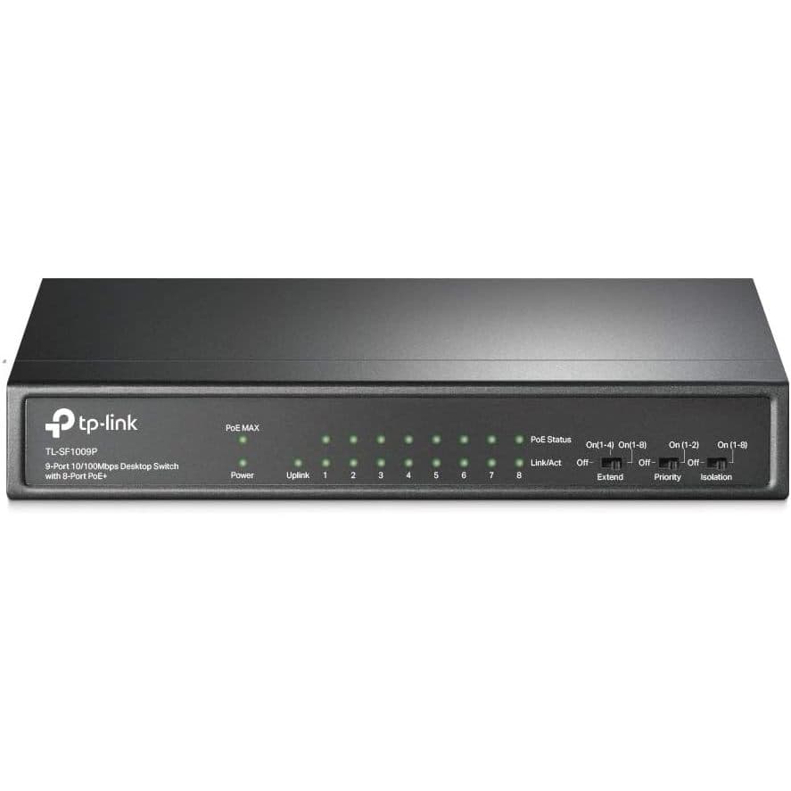TP-Link SWITCH 9 PORTAS FAST 10/100 (8 PORTAS POE+) TL-SF1009P