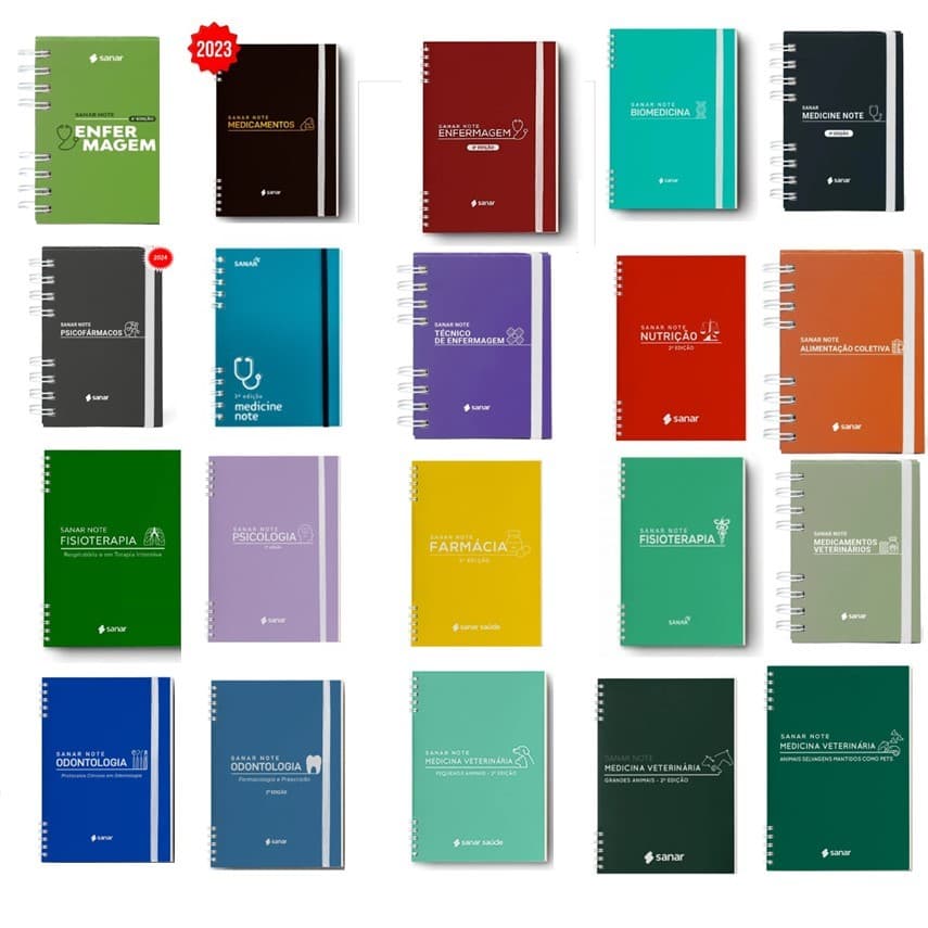 Livro Sanar Note Escolha seu Curso Estagiarios e Profissionais da Area