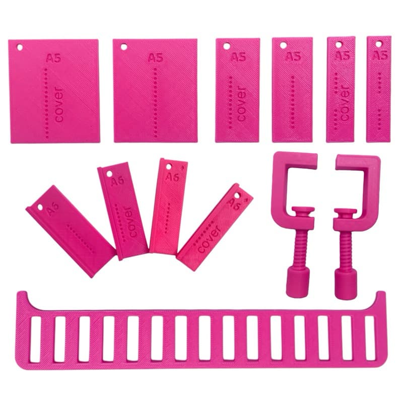 Kit Gabarito The Cinch Para Furo Quadrado E Redondos A6 E A5 e Prensa