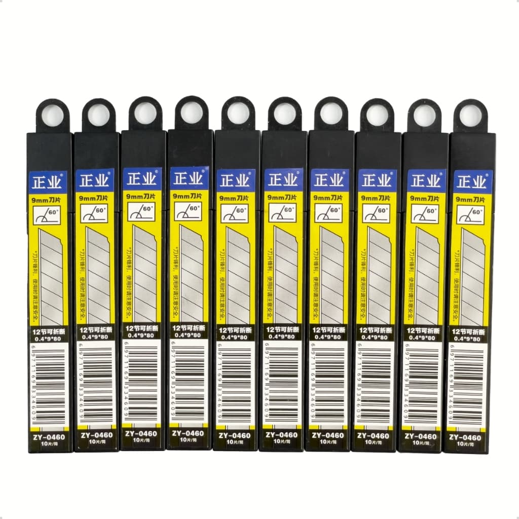 100 Lâminas Profissional Para Estilete Estreito 9mm Envelopamento Adesivos Cortes