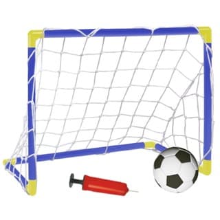 Kit Golzinho Mini Trave Futebol Infantil Gol Brinquedo para Criança Bola e Bomba de Ar
