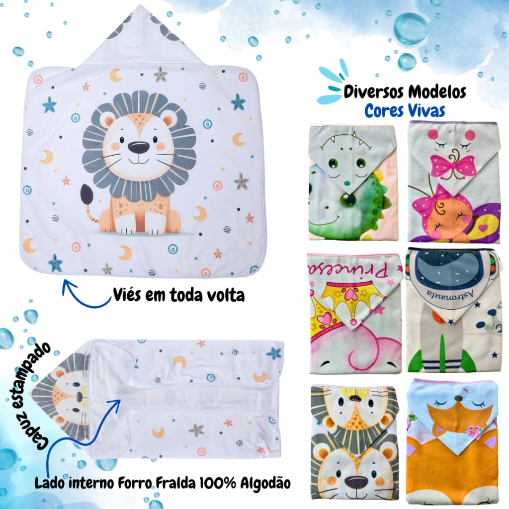 Toalha de banho grande com capuz piscina bebê infantil forro fralda 100% algodão suave absorvente