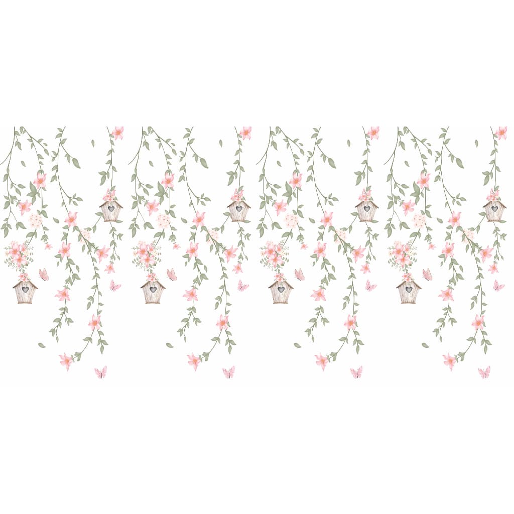 Papel de Parede Auto Adesivo Personalizado 1,50 x 0,50 JARDIM ENCANTADO