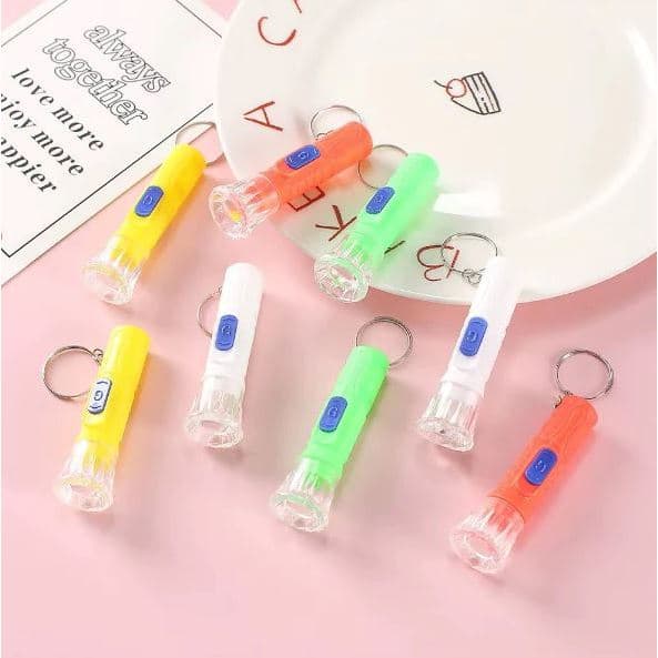 kit 10/20/30/40/50 Mini LED Lanterna Colorida Com Corda Para Chaveiro e Lembrancinha e brindes de Festa