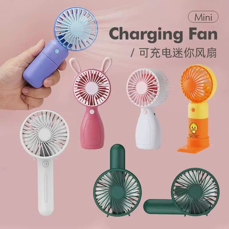 Ventilador Portátil Mini De Mão Mesa Recarregavel Usb Led com cabo Desconto de liquidação