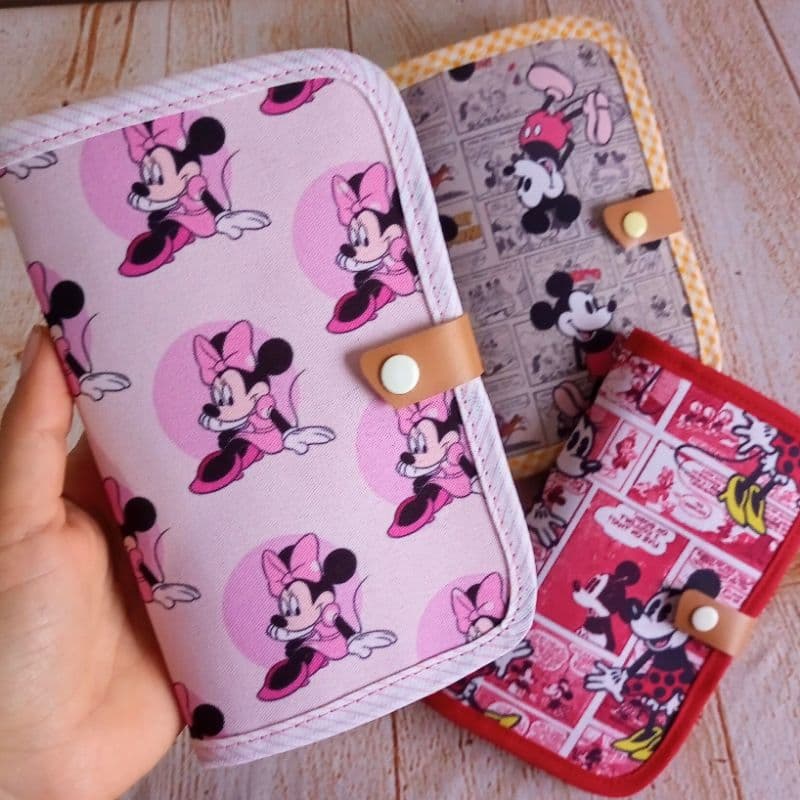 Carteira Porta Celular e Cartões documentos Mickey Minnie