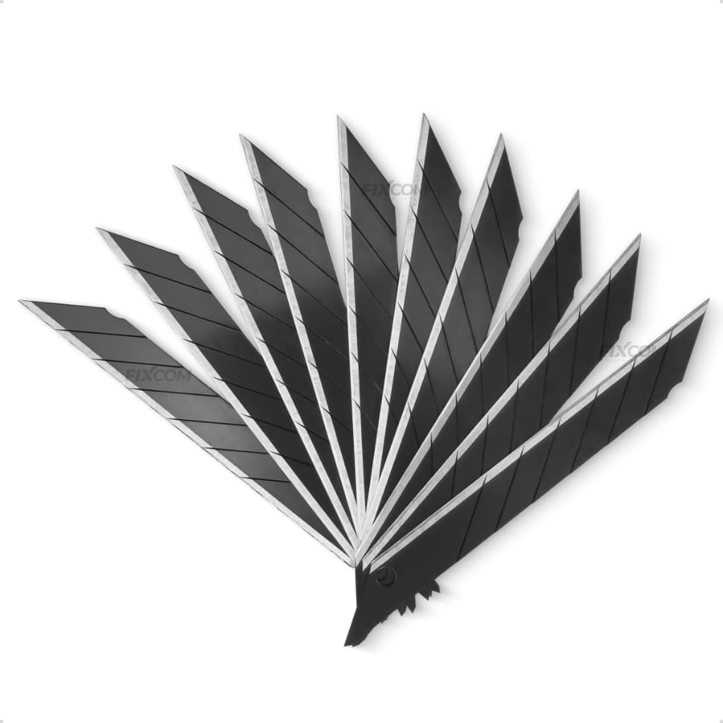 Lâminas 30 Graus Black Aço Carbono Estilete 9mm Kit 100 Un