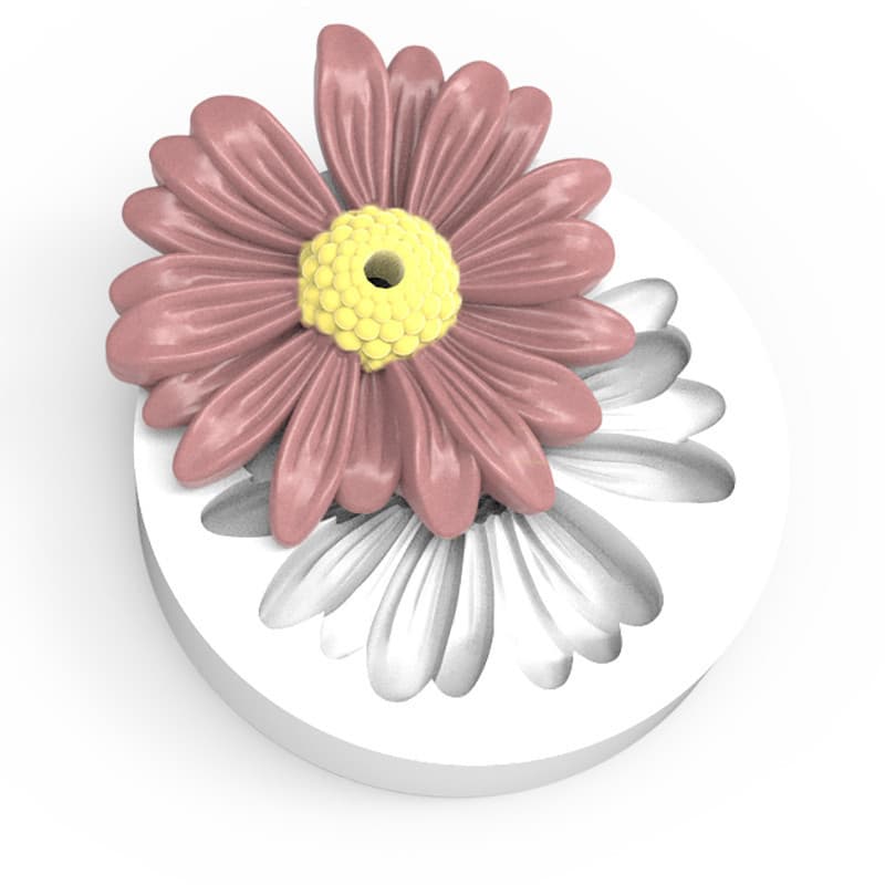 Forma de Silicone Flor Margarida para Decorar Vela Lembrancinha Decoração Resina Gesso Artesanato
