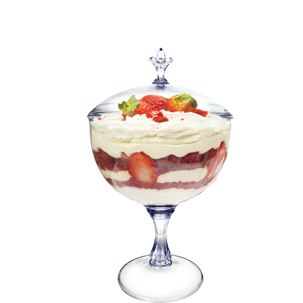 Kit 5 Taças Americana Sobremesa Natal Exclusive com tampa 1.250 ml - Taça Com Tampa