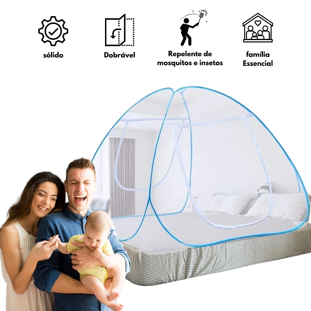 Mosquiteiro Tenda Cama King Dobrável Pratico e portátil 1.8cmX2.0cm