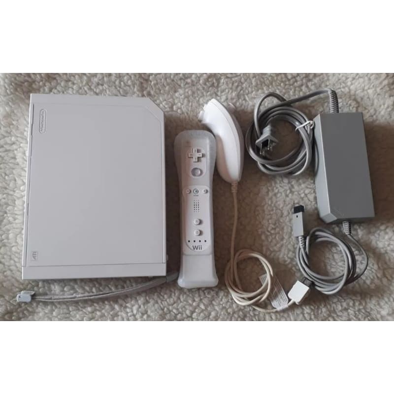 Console Nintendo Wii Americano + manuais + Jogo Wii Sports original + 1 controle com Wii Motion Plus (%)