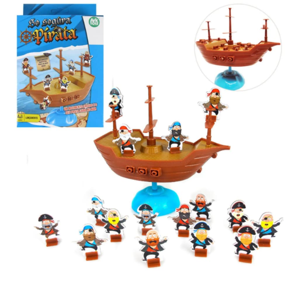 Jogo Se Segura Pirata - Brinquedo De Equilíbrio Pirata - Jogo Do Navio Pirata