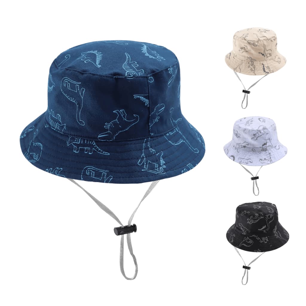 Chapéu de praia Infantil UV Bucket Infantil Menino Chapéu de praia masculino com Cordinha