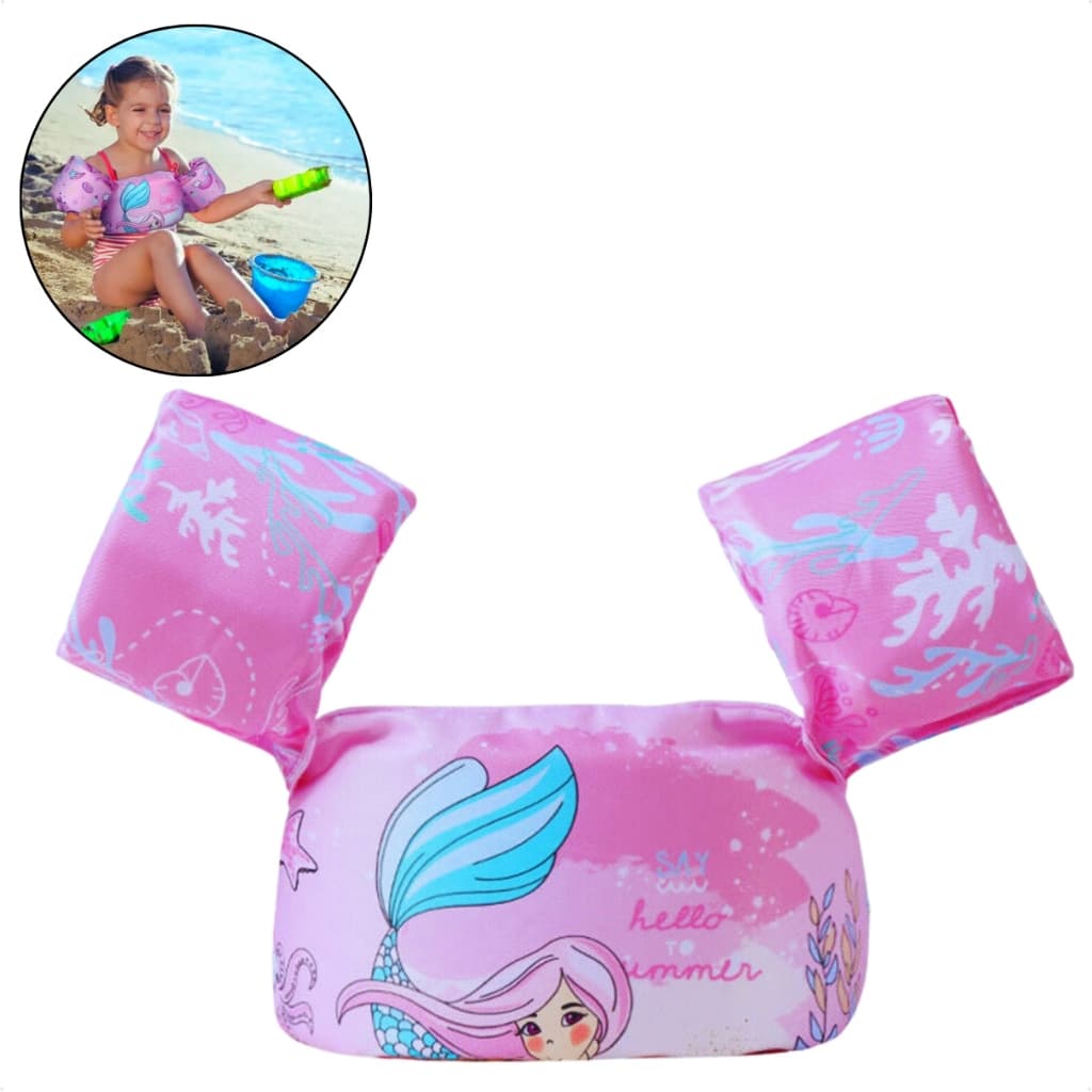 Colete Flutuador Salva Vidas Infantil Bóia De Braço Não Fura Praia Piscina