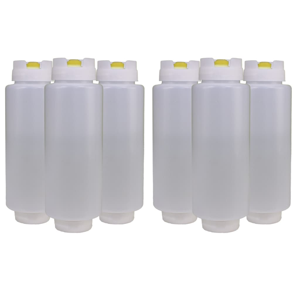 BISNAGA PARA MOLHO INVERTIDA TIPO FIFO 720ML YELLOW KIT 6 GOURMET