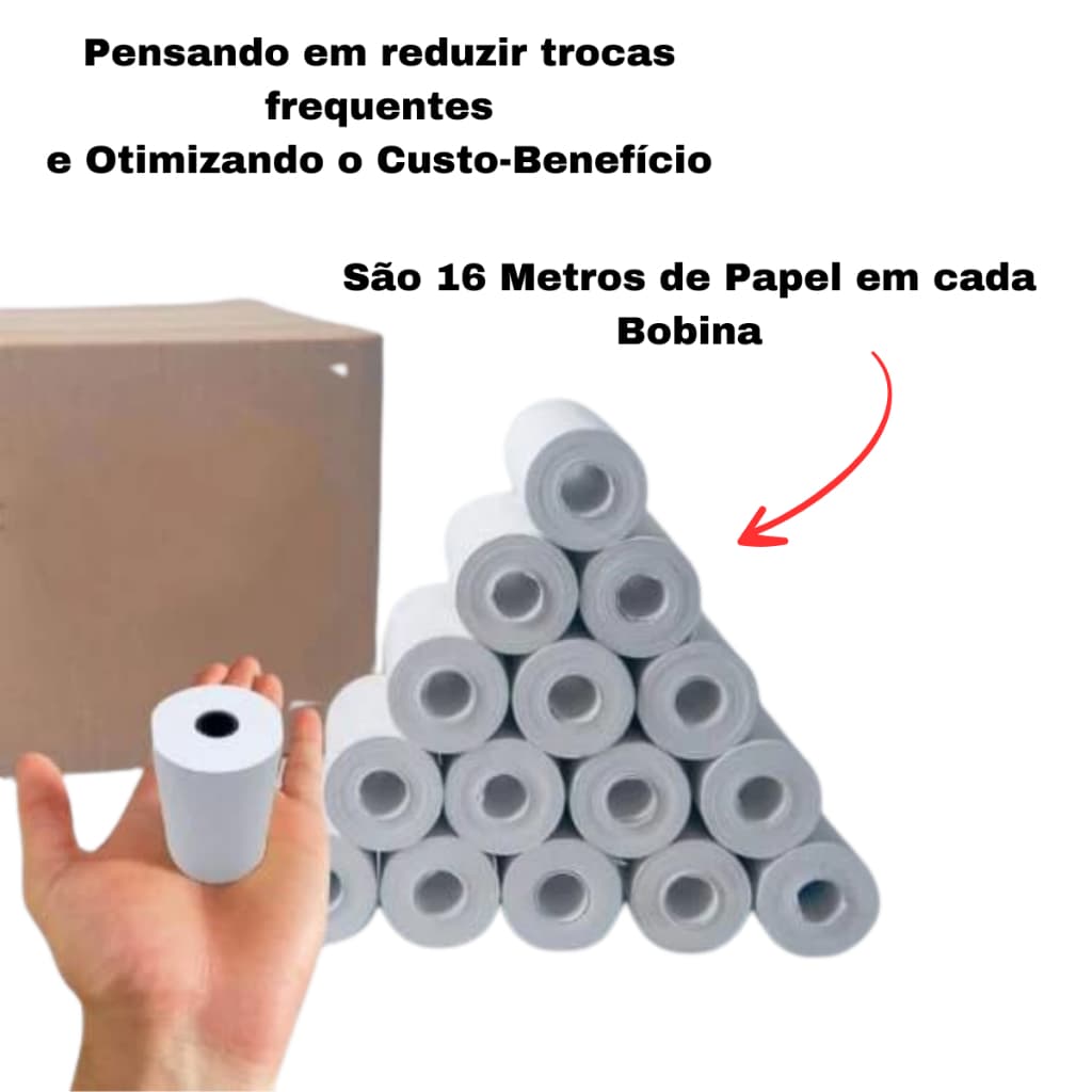 10 Bobina Térmica 58mm mini impressora
