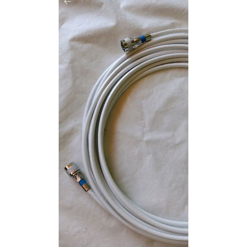 cabo coaxial RG 6 pra repetidor celular conector N macho nas pontas 10 metros comprimento pronto pra usar