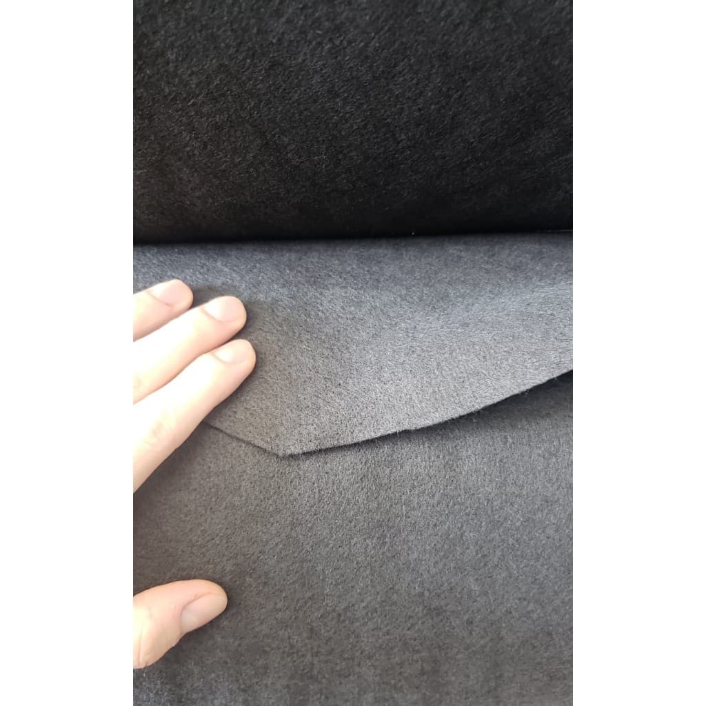 Tecido Feltrinho Feltro de Forro Pano de Teto macio SEM ESPUMA Cinza Escuro Grafite Chumbo POR METRO