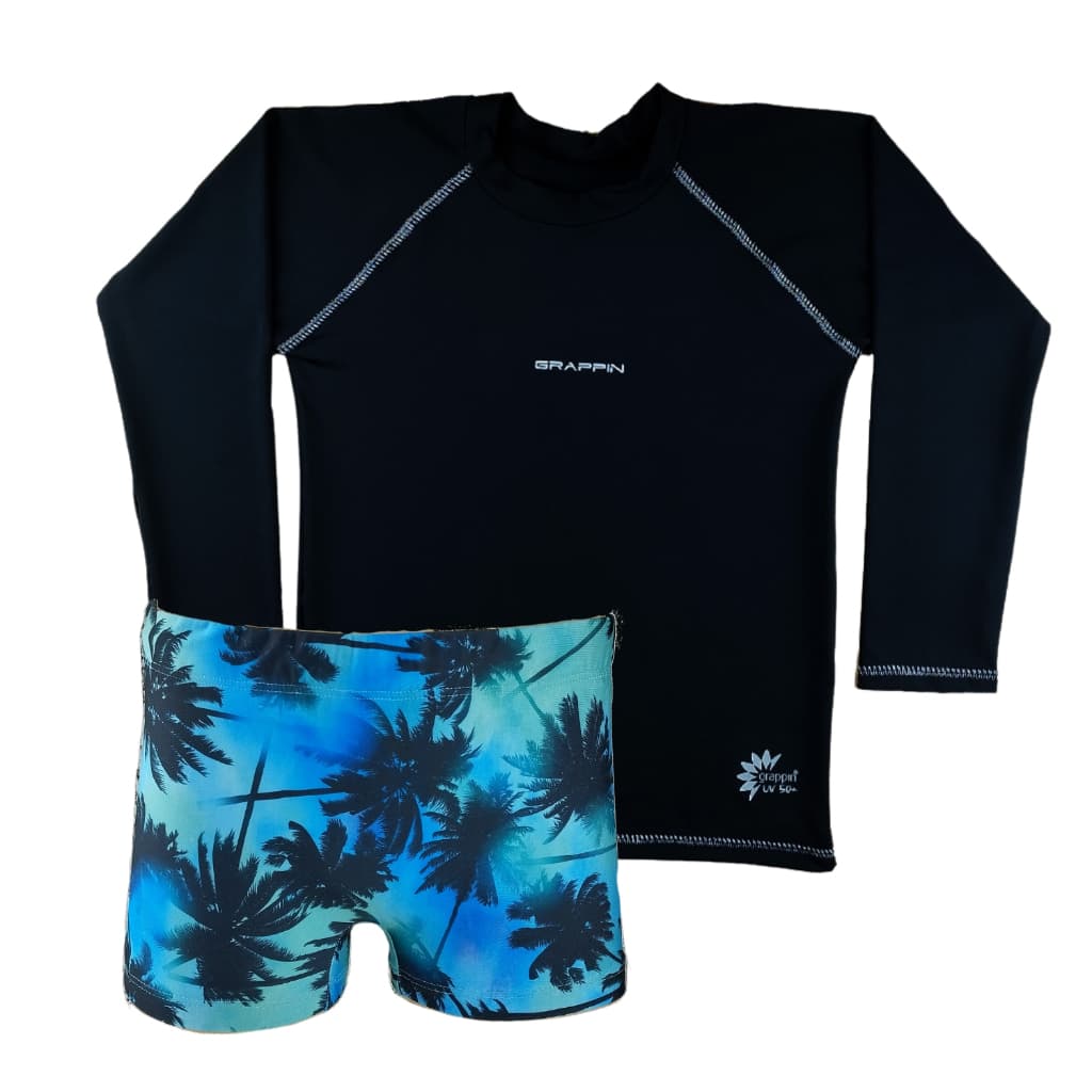 Conjunto Uv Camiseta e Sunga Boxer Juvenil Grappin