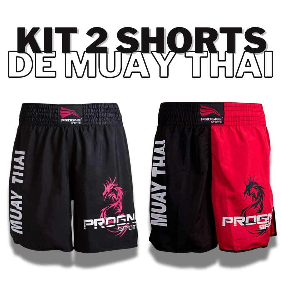 Kit 2 Short Muay Thai Masculino Ideal para Esporte