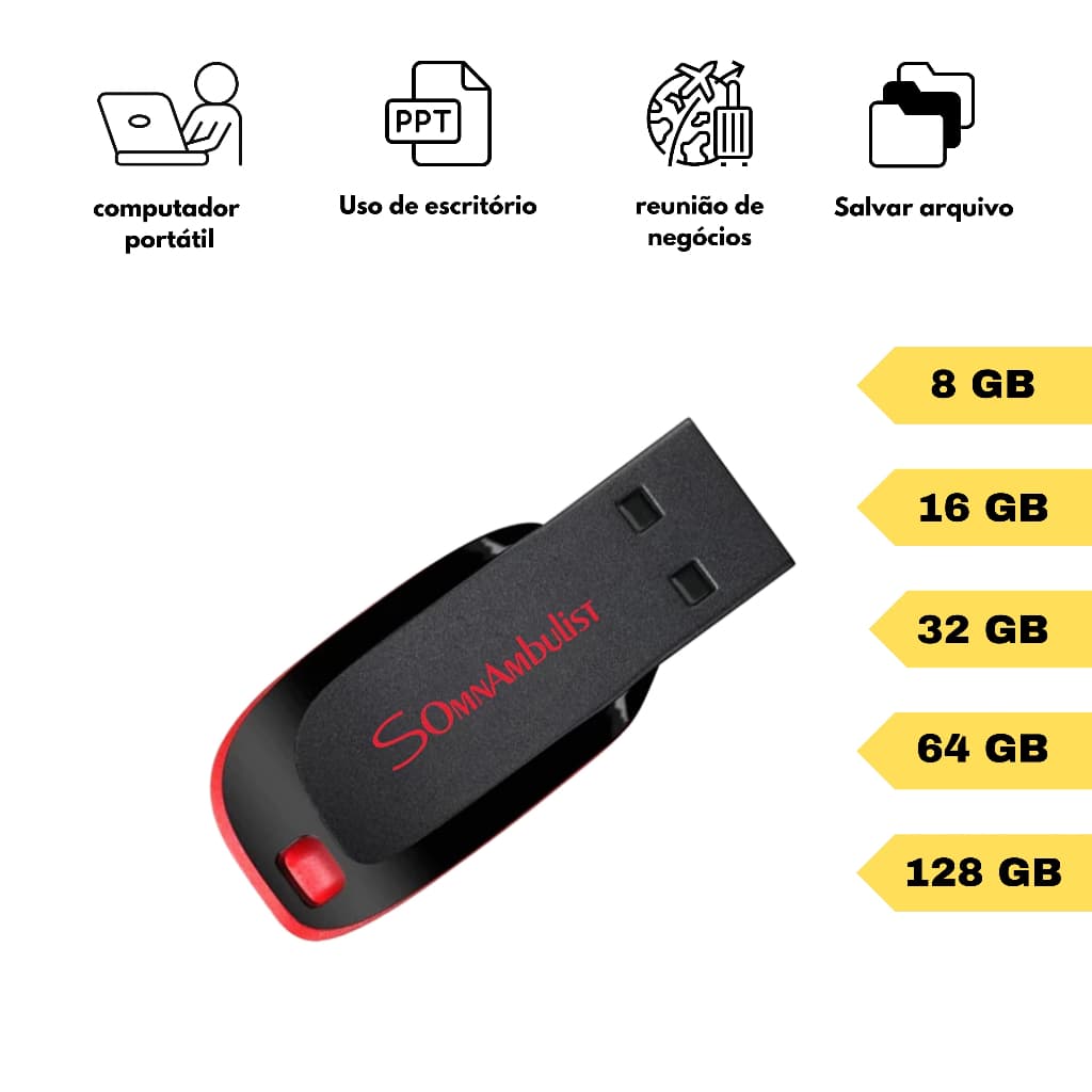 Pen Drives e OTGs USB 8GB 16GB 32GB 64GB Cruzer Lâmina 2.0 Flash Drive Memory Stick Pen Drive