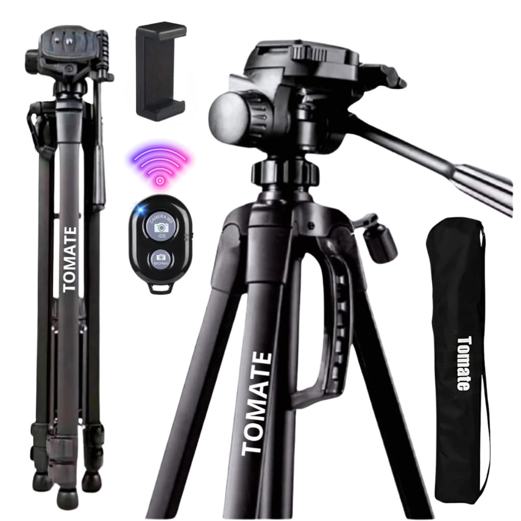 Tripé Profissional Para Câmera E Celular Tomate Mtg-3016 Universal 1.60m