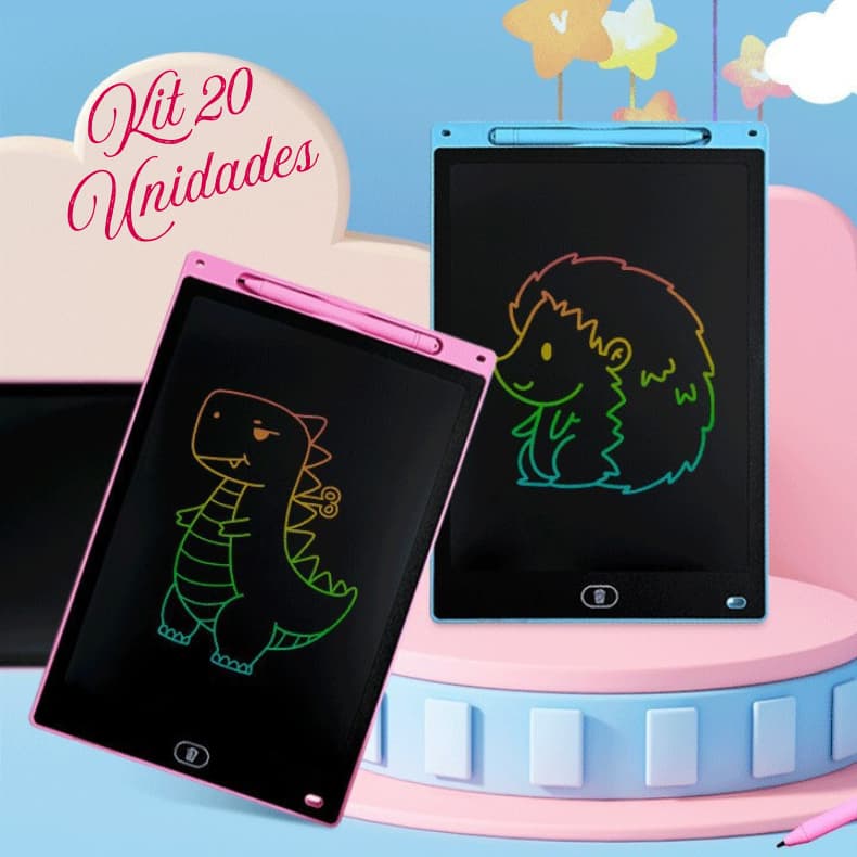 20 pranchetas LCD mágicas coloridas de 8.5" para crianças, desenvolve o raciocínio, ótima para escrever e desenhar