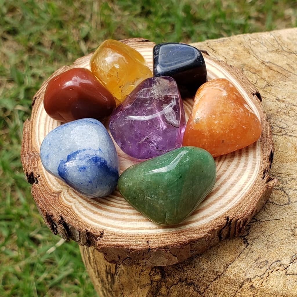Kit dos Chakras 10 Pedras Roladas Grandes Pedras dos charkras