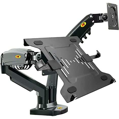 KIT SUPORTE NB F-160 DUPLO 17 A 27 CINZA GRAFITE+ BANDEJA PARA FP 02 PARA NOTEBOOK DE 10 A 17 POLEGADAS