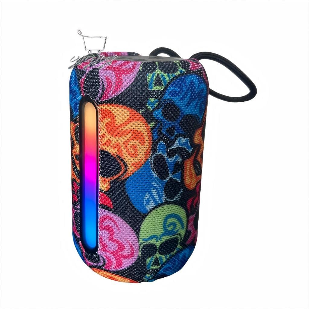 Caixa De Som Portátil TWS mini Speaker crânio Bluetooth RGB Portátil 10W