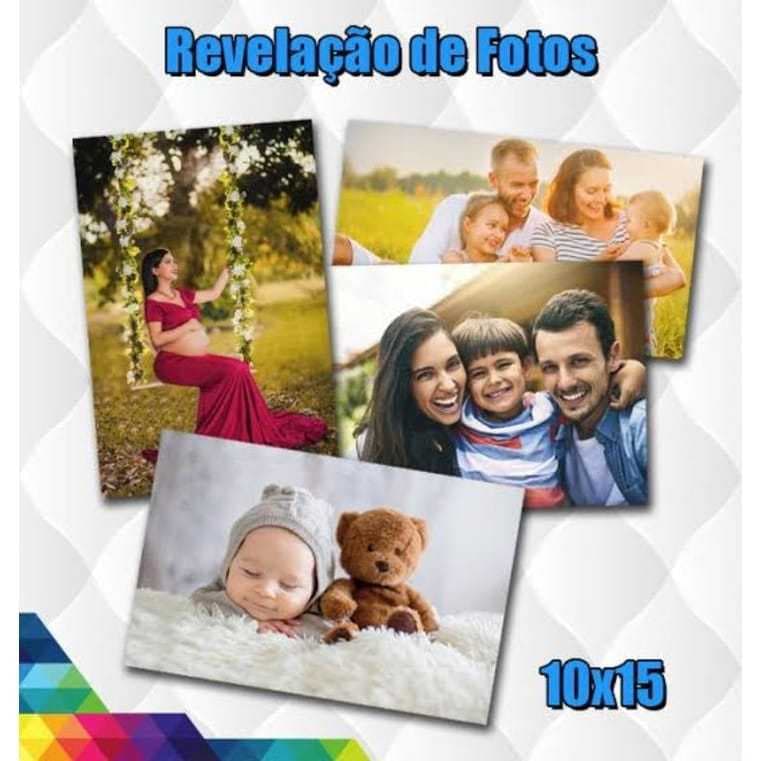 Kit 25 Revelação de Foto 10x15 Alta Resolução Profissional fotografia chá bebe casamento