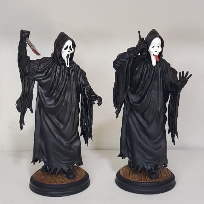 Miniatura Ghost Face Action Figure Pânico Scream Todo Mundo em Pânico Decoração